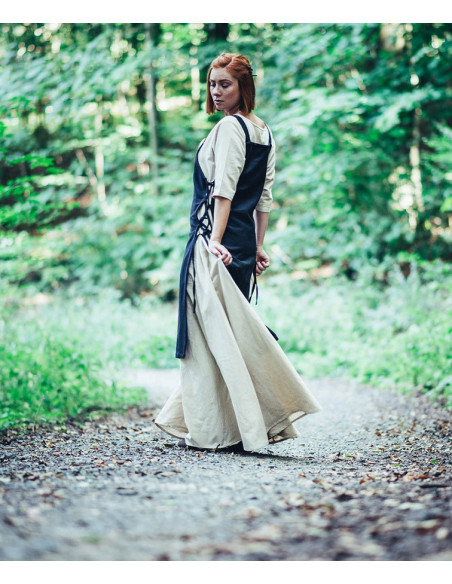 Surcot femme Aleiga noir à bretelles