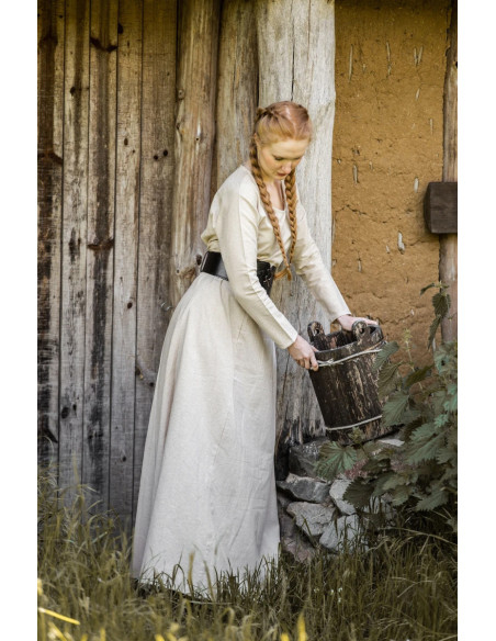 Longue tunique crème pour dame médiévale