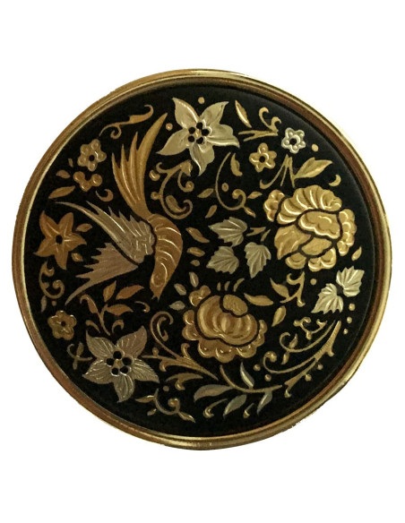 pilulier Round Damasquinado