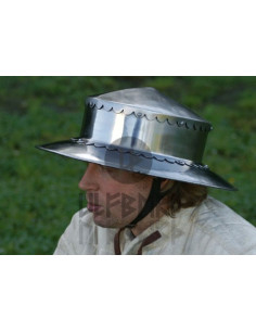 Casque de bouilloire médiéval, 14e siècle 2