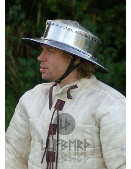 Casque de bouilloire médiéval, 14e...