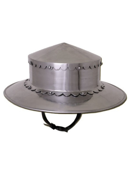 Casque de bouilloire médiéval, 14e...