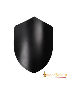 Bouclier médiéval noir lisse, à personnaliser
