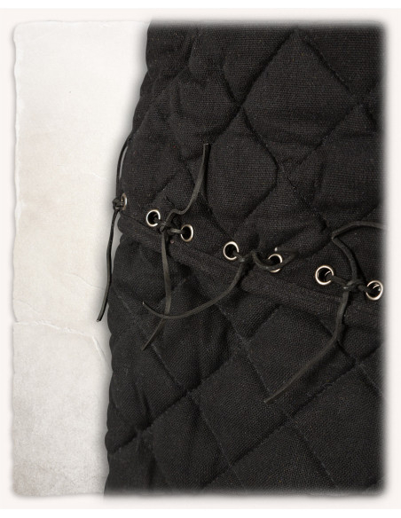 Gambison médiéval modèle Arthur, noir