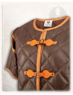 Gambison médiéval modèle Haldur, couleur marron 2