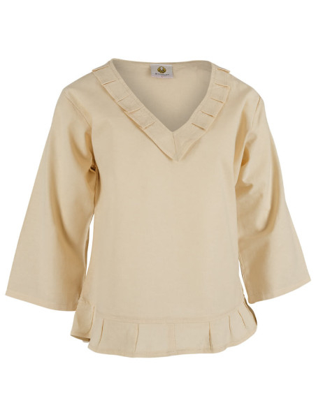 Blouse médiévale en coton modèle...