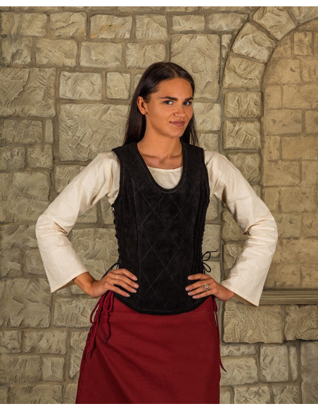 Corsage médiéval en cuir modèle Lucy,...