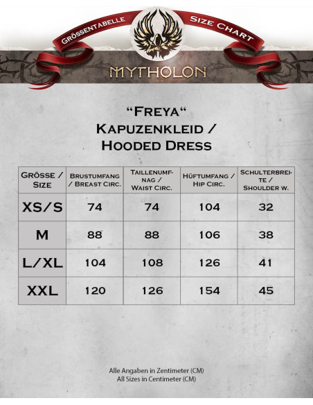 Robe médiévale à capuche modèle...