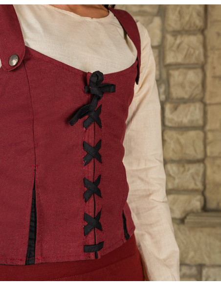 Corsage médiéval en cuir modèle Léa,...