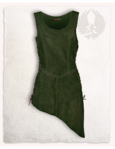 Tabard médiéval elfique en suède modèle Lunette, vert