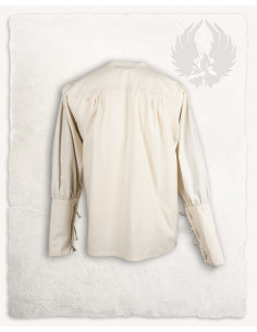 Chemise médiévale en coton Simon, crème 2