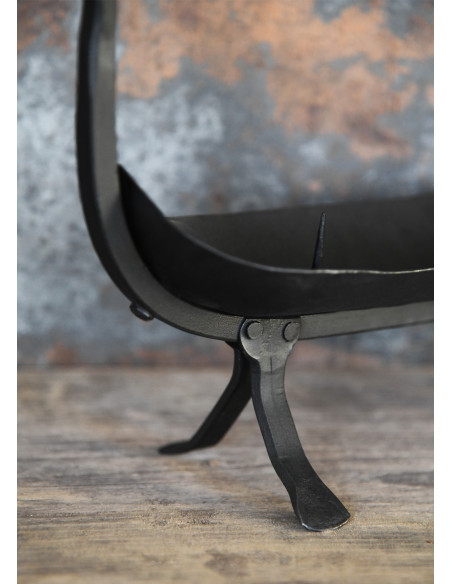 Bougeoir bateau viking, fer forgé