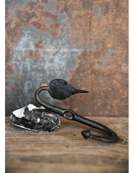 Crochet mural forgé à la main avec...