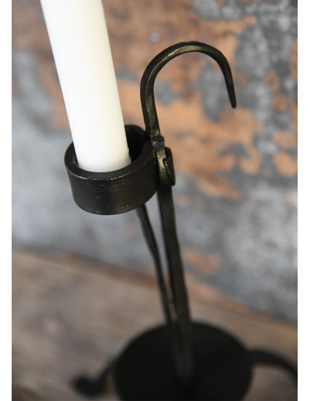 Candélabre de table médiéval forgé à...