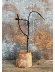 Candélabre de table médiéval avec base en bois (30 cm.) 2