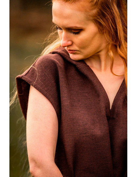 Tunique d'archer médiévale marron,...