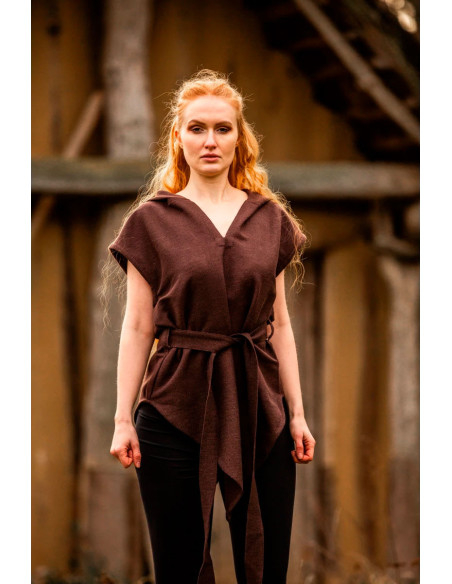 Tunique d'archer médiévale marron,...