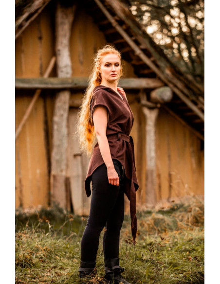 Tunique d'archer médiévale marron,...