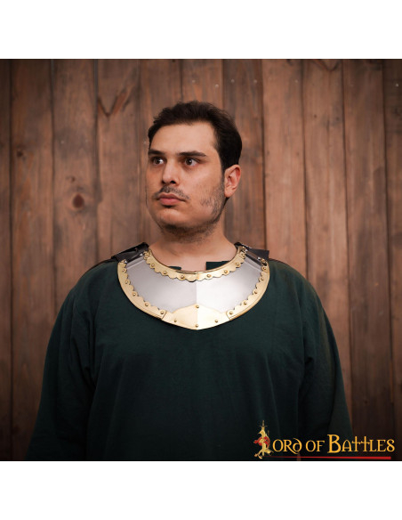 Gorgerin médiéval en acier modèle...