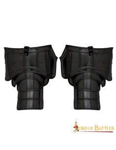 Épaulettes de guerrier médiéval en acier doux, finition...