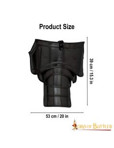 Épaulettes de guerrier médiéval en acier doux, finition... 2