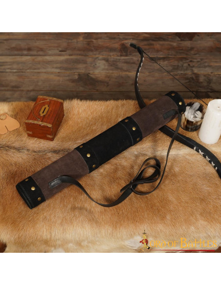 Carquois médiéval en cuir, modèle...