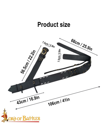 Fourreau médiéval en cuir pour le...