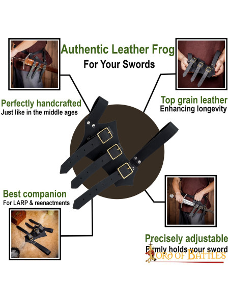 Baldric médiéval réglable pour épées,...