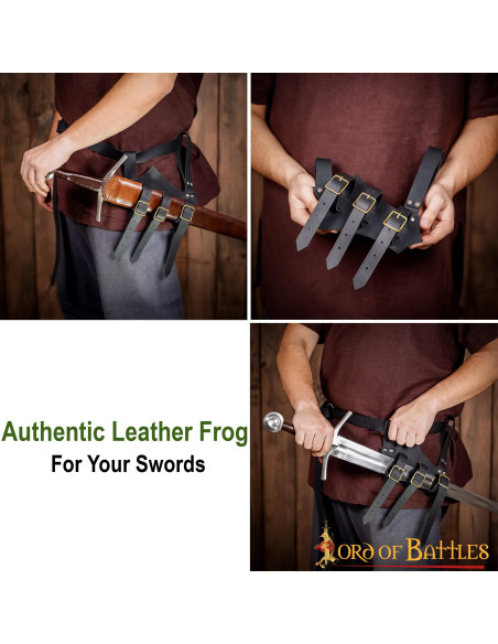 Baldric médiéval réglable pour épées,...