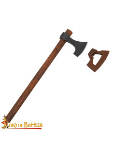 Hache viking en acier avec étui en cuir (58,5 cm.) 2