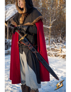 Étui avec ceinture pour épées, couleur marron noir 2