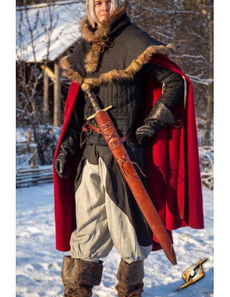 Gaine avec ceinture pour épées, marron