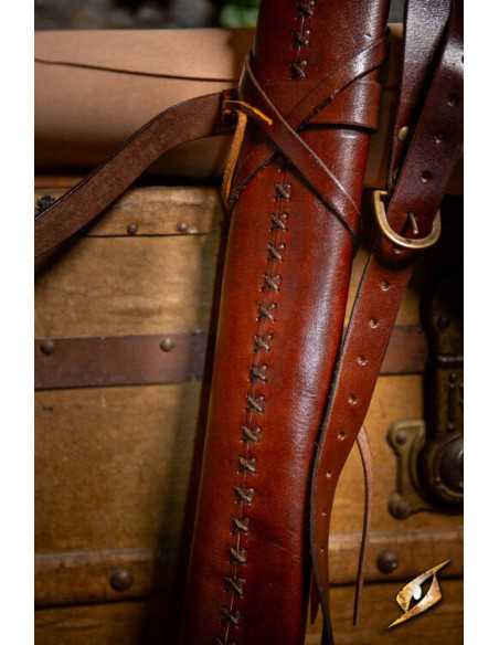 Gaine avec ceinture pour épées, marron