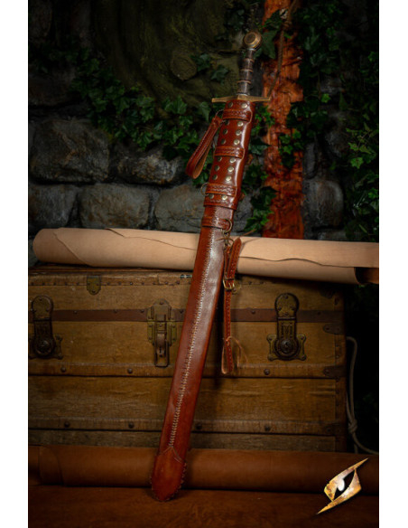 Gaine réglable pour épées en marron...