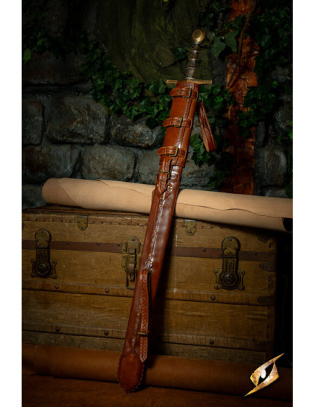 Gaine réglable pour épées en marron...