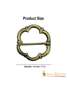 Broche médiévale XIIIe-XIVe siècles modèle annuel (4,4 cm.) 2