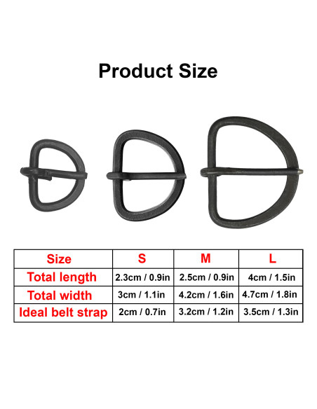 Boucle médiévale en fer forgé à la...