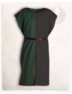 Surcot médiéval Ignaz, Noir-Vert