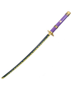 Katana décoratif Enma lilas de One Piece - Remis à neuf