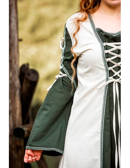 Robe médiévale modèle Amalia, vert...