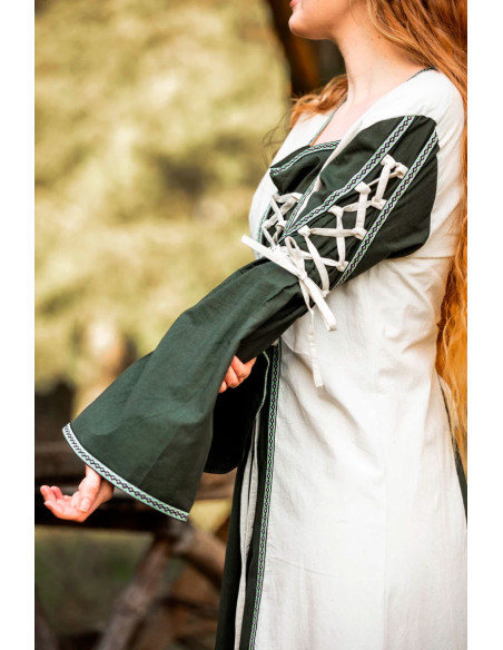 Robe médiévale modèle Amalia, vert...