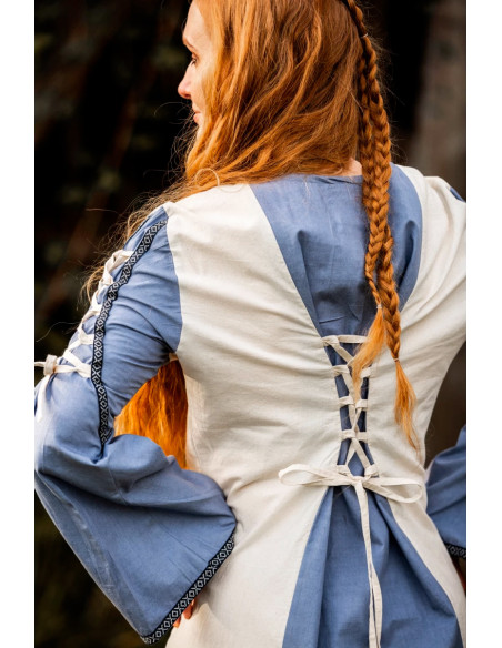Robe médiévale modèle Amalia, bleu...