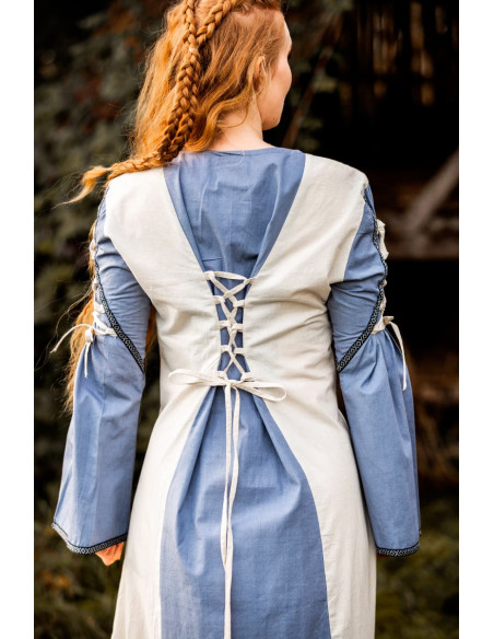 Robe médiévale modèle Amalia, bleu...