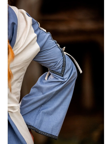 Robe médiévale modèle Amalia, bleu...