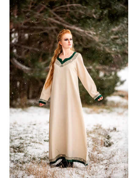 Robe viking modèle Lagertha, vert...