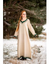 Robe viking modèle Lagertha, vert naturel