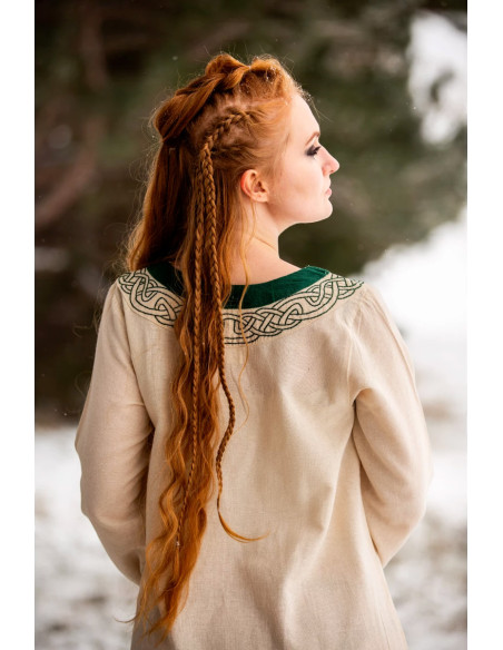 Robe viking modèle Lagertha, vert...