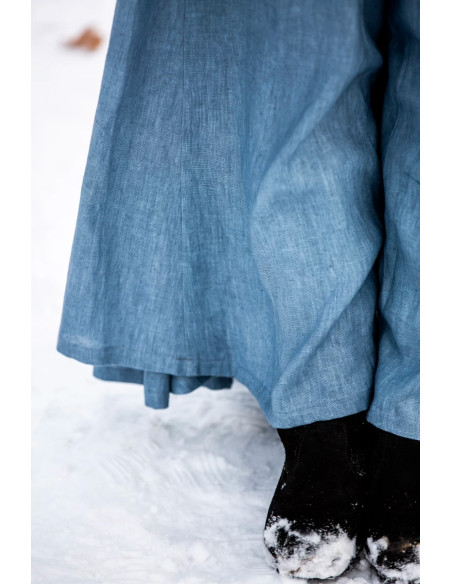Robe en lin viking modèle Anna, bleu