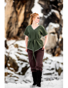 Tunique médiévale pour femme modèle Matilda, verte