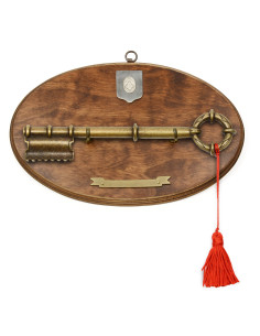 Panoplie avec la clé de la porte sainte (29x18 cm.)
